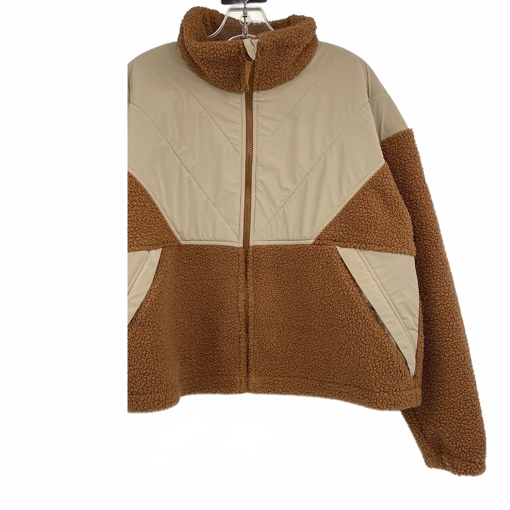 Columbia Brown Tan Teddy Jacket Sherpa | Womens L